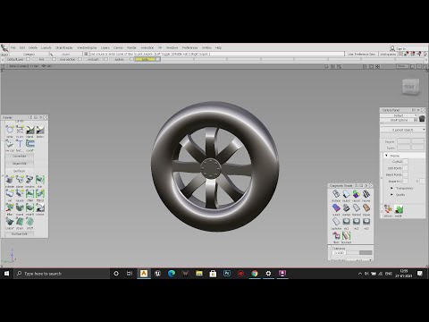 Easy Wheel modelling using simple surfaces : Autodesk Alias in HINDI