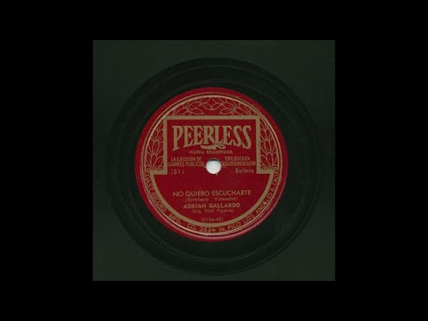 Adrian Gallardo - No Quiero Escucharte - Peerless 2811