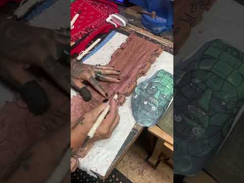 Making of a Mayan themed macuahuitl
