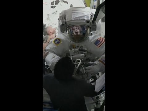 NASA astronauts mark 100th U.S. spacewalk at ISS