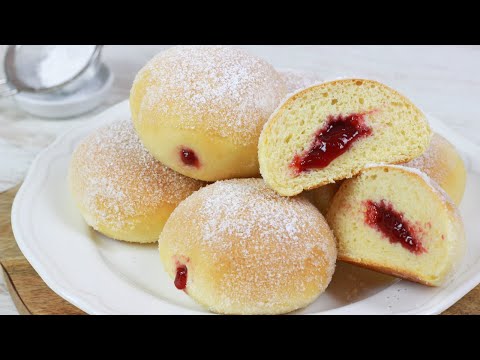 Extrem weiche und fluffige Berliner aus dem Backofen I Krapfen I Kreppel I Pfannkuchen