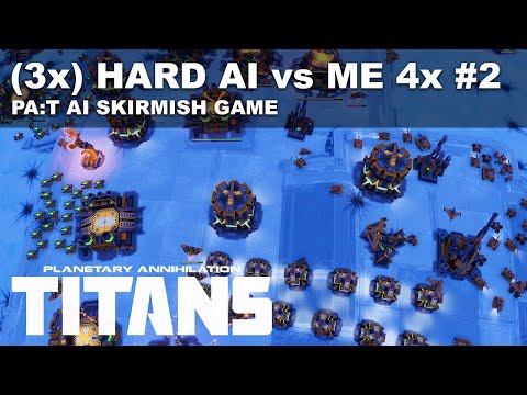 (3x) HARD AI as a team Vs Me 4x Eco #2 - Planetary Annihilation: Titans - AI Skirmish