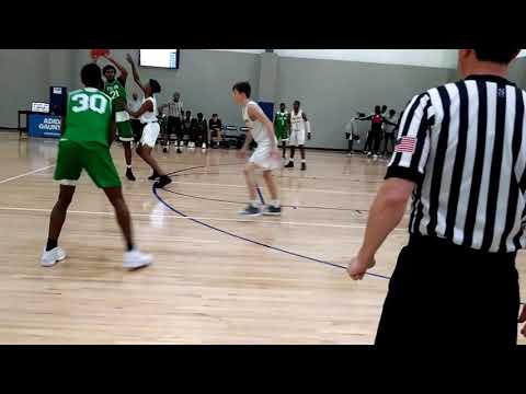 Lil d and bigman display of a pick and roll to pull up shot . team work and coaching