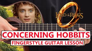 Lord of the rings - Concerning Hobbits - Guitar Fingerstyle Lesson - Step by Step