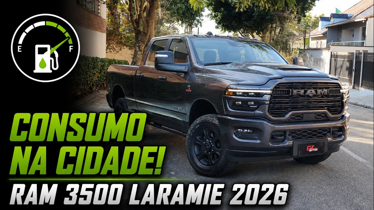 RAM 3500 Laramie Night Edition 2026 é assustadora no consumo ou surpreende? Teste real na cidade!