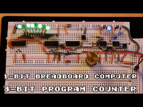 1-Bit Breadboard Computer P.02 – 8-bit Program Counter (using 74HC163)