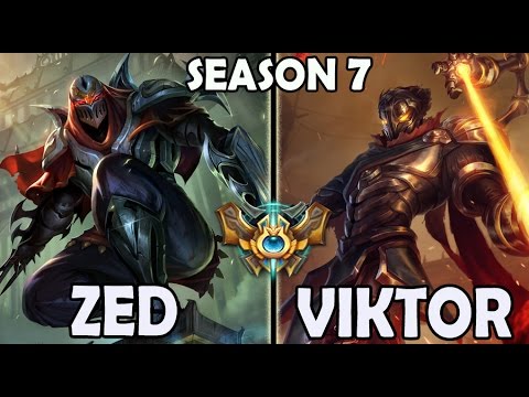 SKT T1 Faker ZED vs VIKTOR - Rank #16 Challenger 880LP