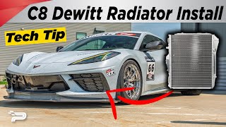 C8 Corvette Dewitt Radiator Install Tech Tip