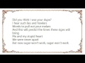 Elvis Costello - Sugar Won't Work Lyrics
