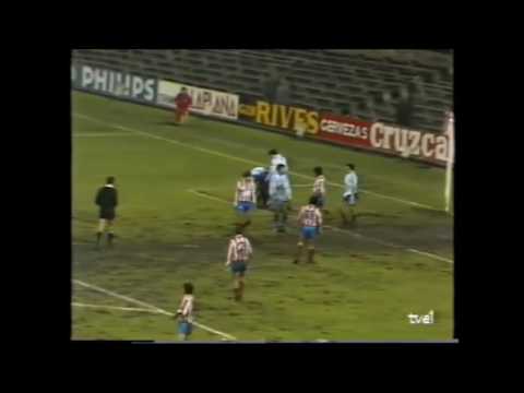 1989-90 At. Madrid 2 - Málaga 0. Doblete de Futre