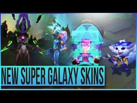 ALL NEW SUPER GALAXY NIDALEE ANNIE ELISE GNAR Skins Gameplay Preview - League of Legends