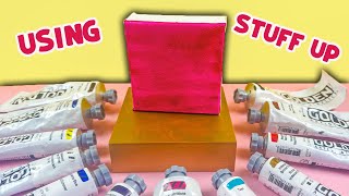 Using Up Art Supplies in My Studio *and an Honest Talk about Consumerism*