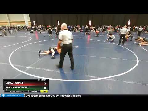 100 Lbs Champ. Round 1 - Grace Romans, TX Vs Riley Kongkaeow, IL Cd21