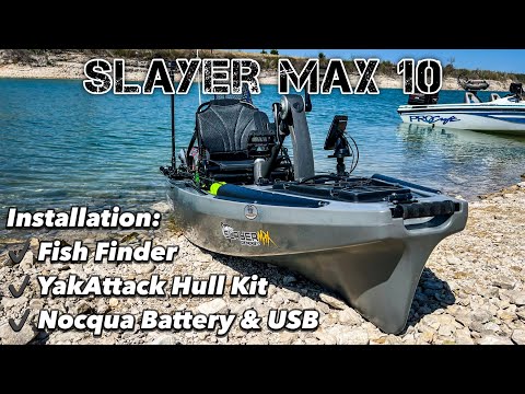 Native Slayer Max 10 - Fish Finder and Nocqua Install! YakAttack Hull Kit with Garmin Striker 4