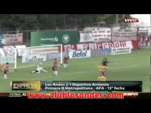 Fecha Nº13 Primera B - Los Andes 2 - Deportivo Armenio 1 19.10.2012