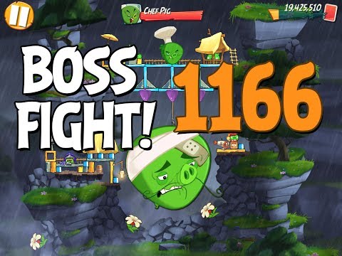 Angry Birds 2 Boss Fight 166! Chef Pig Level 1166 Walkthrough - iOS, Android