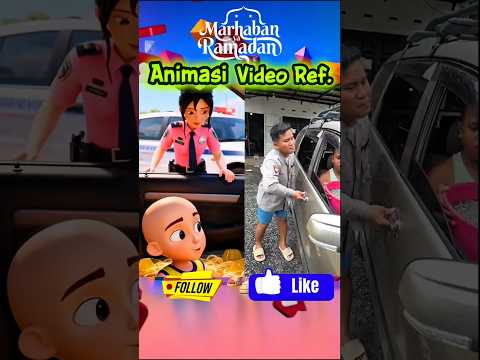 Upin Berendam di Mobil‼️😱Animasi vs Original #upinipin #shorts #viralshorts #trending