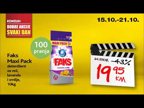 U Konzumu su dobre akcije svaki dan! 15.10.-21.10.2018.