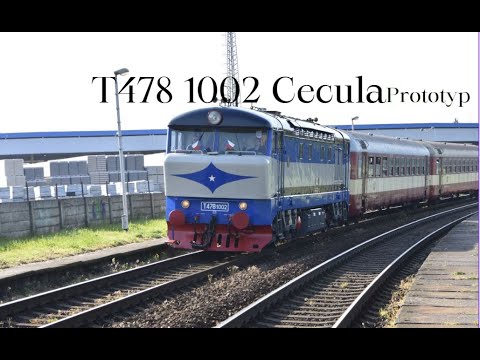 Prototyp krásné lokomotivy Bardotka (Ceculka,Zamračená). Nebo T478 1002 Cecula, jede do Brna