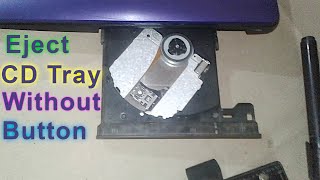 How to eject dvd tray on laptop without button