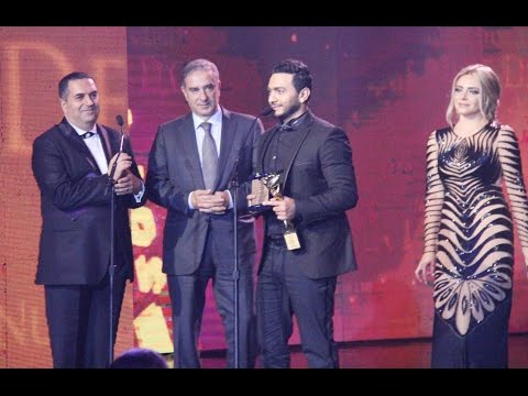 تكريم تامر حسني في الميروكس دور ٢٠١٤ /Tamer Hosny at Murex D'or award