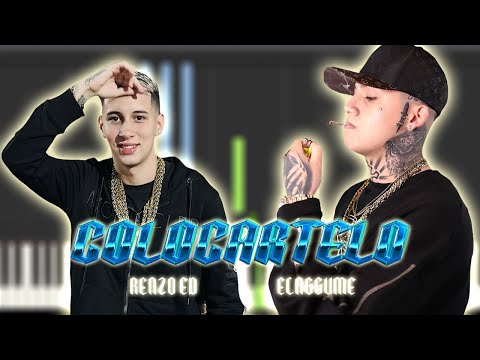 COLOCARTELO - RENZO ED x ELAGGUME | Instrumental Piano Tutorial / Partitura / Karaoke / MIDI