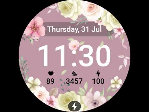 U011Flower Pastel Watch Face