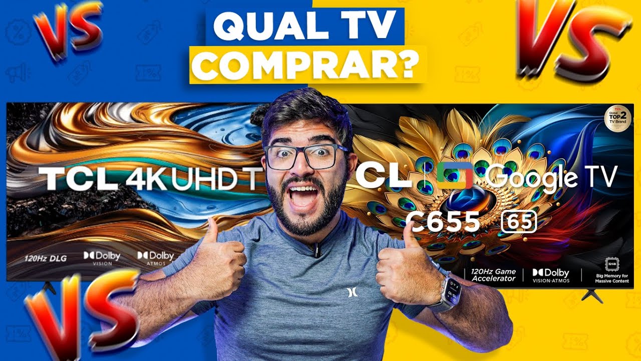EITA! Qual Smart TV COMPRAR? TCL P755 vs TCL C655! Muda muita coisa? COMPARATIVO COMPLETO!
