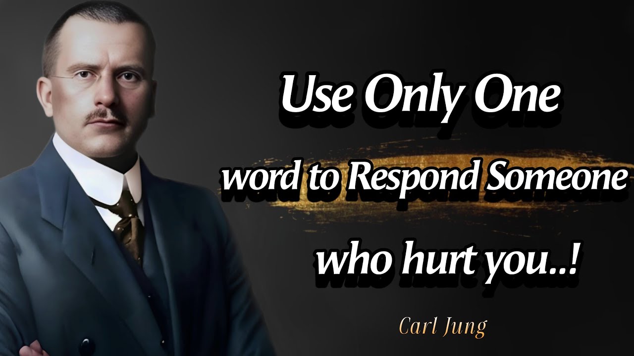 The Best Way To Respond To A Hurting Person | I Am What I Choose To Become"Carl Jung Quotes & Wisdom