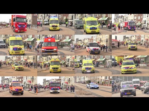 Rescue Vlissingen 2018 Hulpdiensten met zwaailichten en sirenes