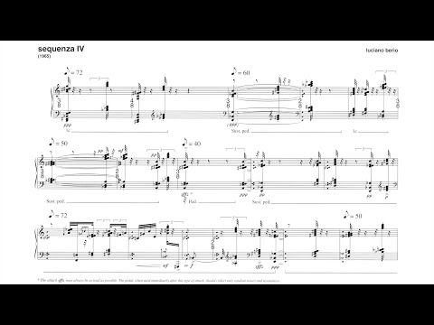 Berio - Sequenza IV (score) [HD]