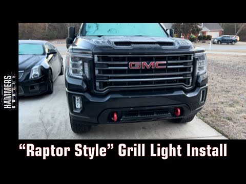 Brutus gets Raptor style grill lights! 2023 GMC Sierra 2500HD AT4