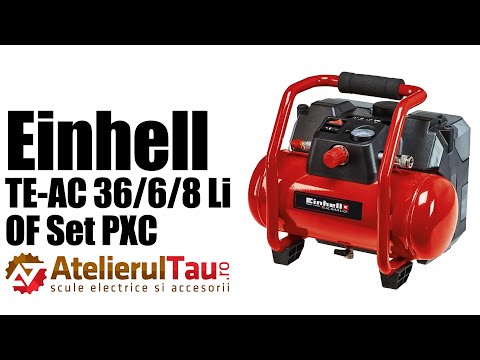 Einhell TE-AC 36/6/8 Li OF Set PXC - Compressor, 18 V, - Ah, 6 l - Presentation & Load Test