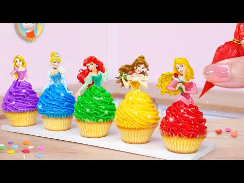 Disney Princess Cake ???? How To Make 5 Beautiful Miniature Princess Cake Step By Step????Mini Cakes Ideas