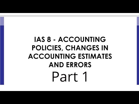 IAS 8 — Accounting Policies, Changes in Accounting Estimates and Errors | Part 1
