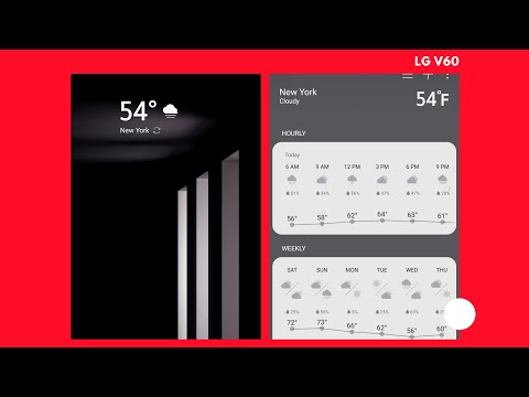 LG V60 thinQ 5G How to save : WEATHER, TEMPERATURE for both HOME and other Countries
