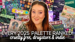 RANKING *EVERY* EYESHADOW PALETTE FROM 2025! Cruelty Free, Drugstore & Indie Palettes Makeup Ranked!
