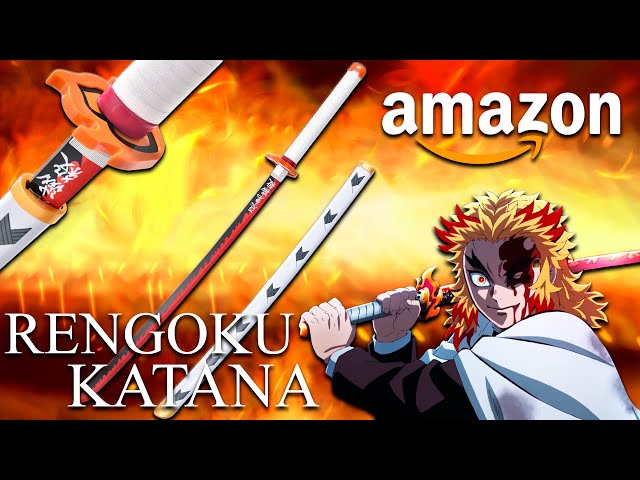 Vídeo relacionado con Espada Demon Slayer para cosplay con soporte para cinturón, 41 pulgadas (Rengoku Kyoujurou)