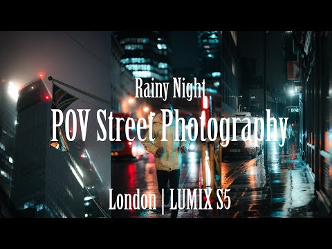 Rainy Night Street Photography in London - POV