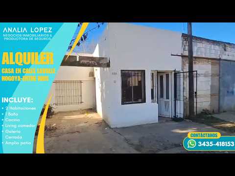CASA EN ALQUILER EN LAVALLE-NOGOYA-ENTRE RIOS