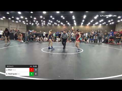106 Lbs Rr Rnd 5 Jordan Blair Oklahoma Dual Vs Cristelle Rodriguez California Blue