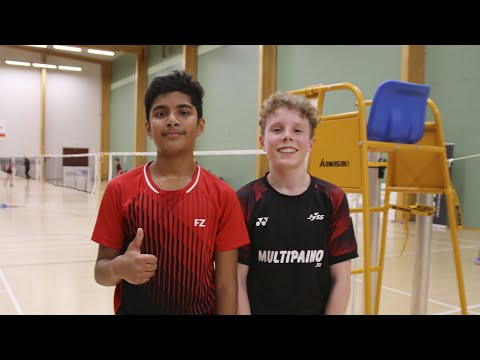 Badminton Finnish National Youth Championships 2023 BS U15 Aapo Puhakka vs. Akshay Kandala