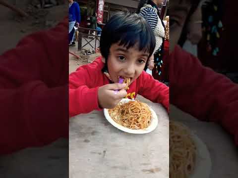 Aliza enjoying #noodles #streetfood at phase 7 market Mohali (Punjab)#shorts