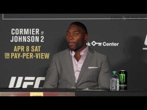 Anthony Johnson discusses his retirement with media following UFC 210