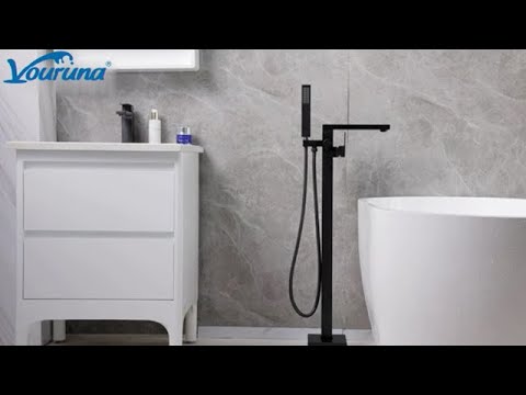 Installation guide for freestanding tub faucet, How to install floor mounted bath filler tap faucet