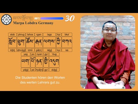 Tibetisch Lehrbuch, Lektion 11, Lesung Übungssätze, Lama Kelzang 22.10.2022