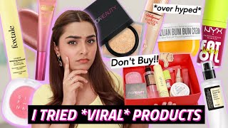 Trying *VIRAL* Beauty Products 😱 *Overhyped* ?? Don't Buy!!