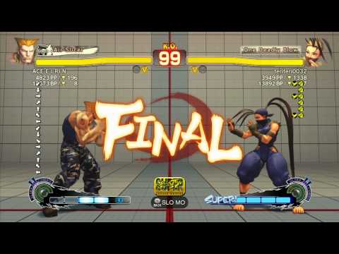 ACE E I RI N (Guile) vs teriteri0032 (Ibuki) - SSF4 Arcade Edition Xbox Live Ranked Match
