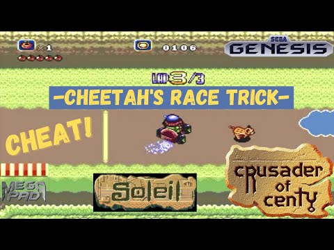Crusader of Centy Cheetah's Race Trick / Cheat in Iris Sega Genesis Soleil Megadrive Ragnacenty RPG