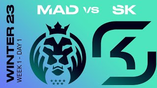 LEC Winter Split 2023 - W1D1 - MAD vs SK